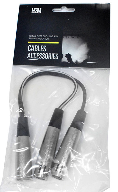 Leem 6" Y-Cable (XLR Male - 2 x XLR Female)