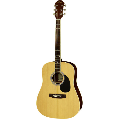 Aria AWN-15 Prodigy Series Acoustic Dreadnought Guitar in Natural Gloss