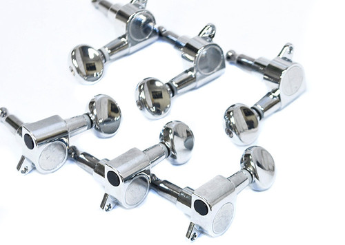 GT Electric Guitar Sealed Tuning Machines in Chrome Finish (6-inline) GT Electric Guitar Sealed Tuning Machines in Chrome Finish (6-inline)