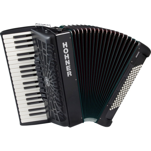 Hohner Bravo III 96 Bass Chromatic Accordion In Black