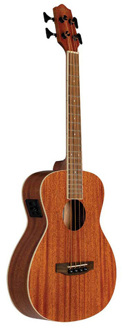 Lanikai Mahogany Series AC/EL Bass Ukulele in Natural Satin Finish