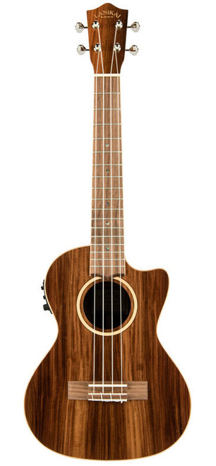 Lanikai Morado Series All Solid Tenor AC/EL Ukulele in Natural Gloss Finish