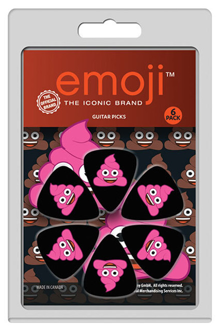 Perris 6-Pack "Emoji Pink Poop" Licensed Guitar Picks Pack