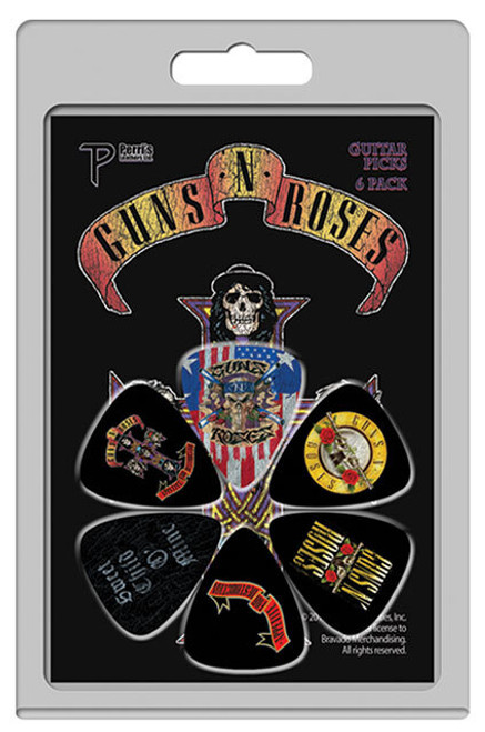 Perris 6-Pack Guns'N'Roses Licensed Guitar Picks Pack