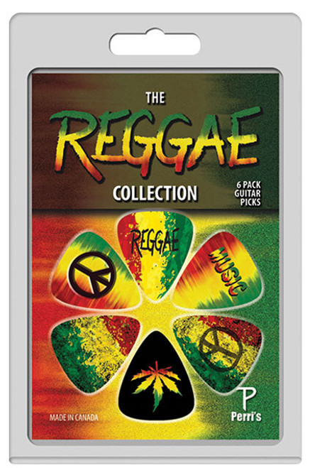 Perris 6-Pack "The Reggae Collection" Licensed Guitar Picks Pack