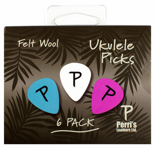 Perris Multi-Colour Felt Wool Ukulele Picks Pk-6