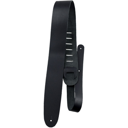 Perris 2.5" Basic Leather Guitar Strap in Black