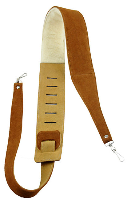 Perris 2.5" Natural Suede Banjo Strap with Metal Hooks