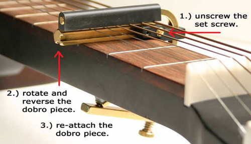 Shubb C6B Dobro/Resophonic Guitar Capo in Brass
