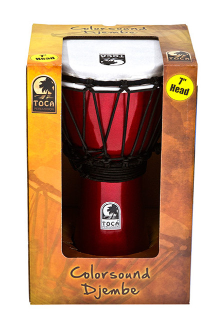 Toca Freestyle Colorsound Series Djembe 7" in Metallic Red