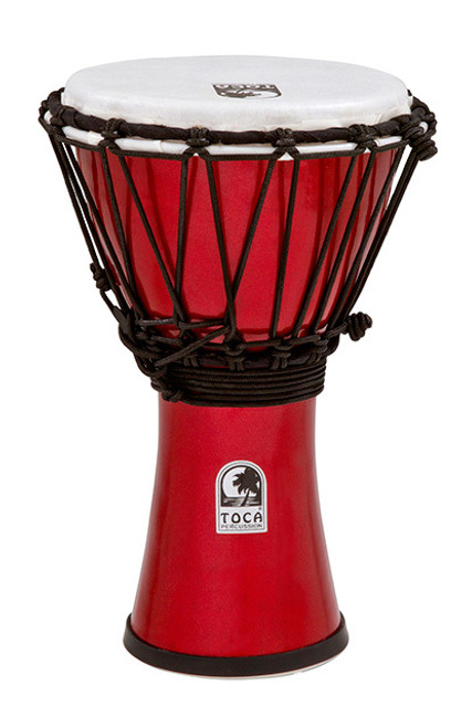 Toca Freestyle Colorsound Series Djembe 7" in Metallic Red