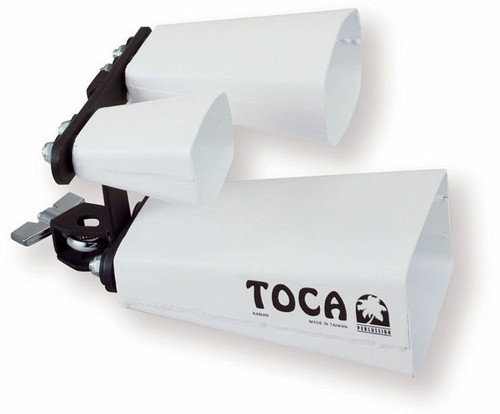 Toca Contemporary Series Triple Fusion Bells with Mount in White