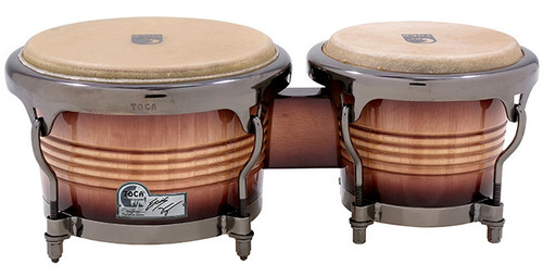 Toca Signature Series 7 & 9" Eric Velez Wooden Bongos in Sunburst