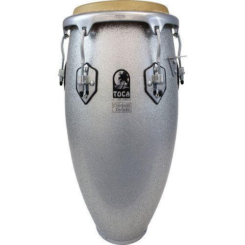 Toca Custom Deluxe Series 11-3/4" Fiberglass Conga in Silver Sparkle Finish