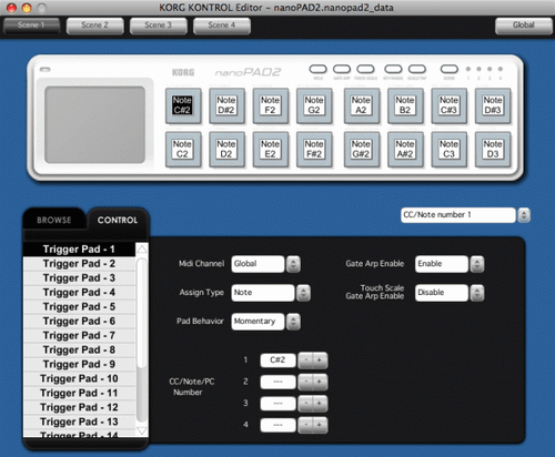 KORG NANOPAD2 DRUMPAD CONTROLLER WH