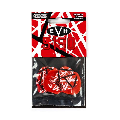 JIM DUNLOP JEVHP08 EVH 5150 Max-Grip pick Players Pack. 60mm.