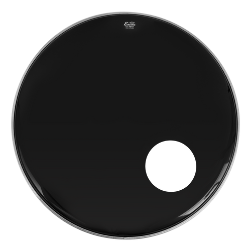 REMO ENCORE EN-1422-E3-SH 22" Bass Drum head with 5" offset hole. Ebony.