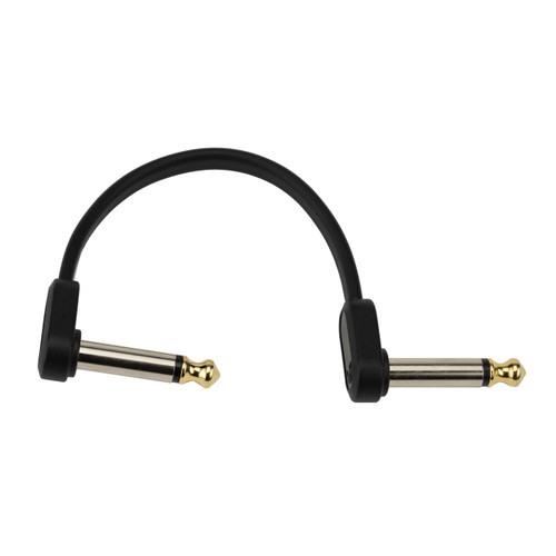 D'Addario Flat Patch Cable, 4in Offset Right Angle, Twin PK