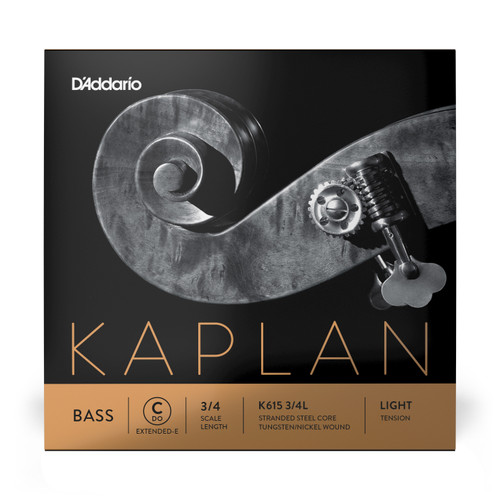 D'Addario Kaplan Bass Single C (Extended E) String, 3/4 Scale, Light Tension