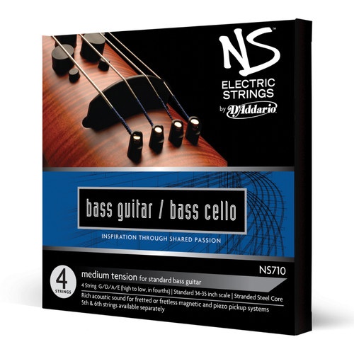 D'Addario NS Electric Bass/Cello String Set, 4/4 Scale, Medium Tension