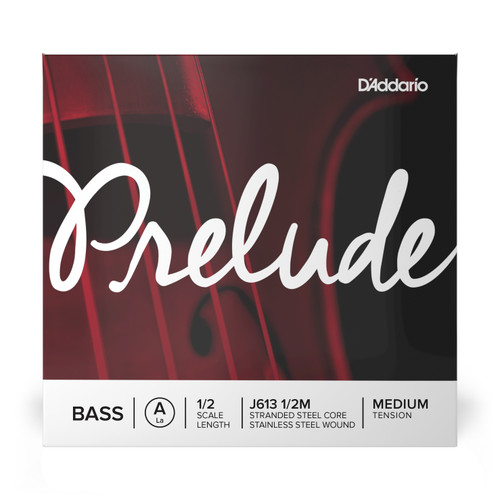 D'Addario Prelude Bass Single A String, 1/2 Scale, Medium Tension