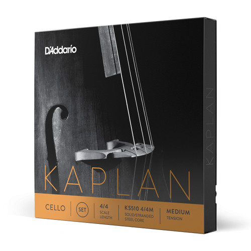 D'Addario Kaplan Cello String Set, 4/4 Scale, Medium Tension