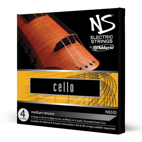D'Addario NS Electric Cello String Set, 4/4 Scale, Medium Tension