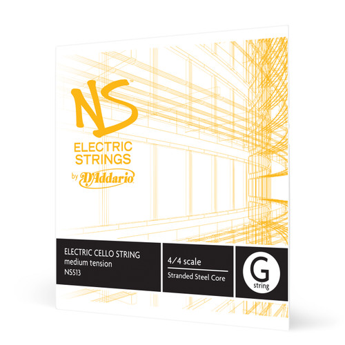 D'Addario NS Electric Cello Single G String, 4/4 Scale, Medium Tension