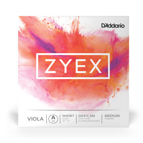 D'Addario Zyex Viola Single A String, Short Scale, Medium Tension
