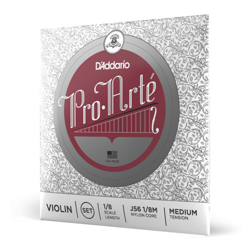 D'Addario Pro-Arte Violin String Set, 1/8 Scale, Medium Tension