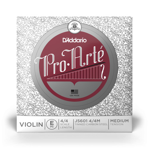 D'Addario Pro-Arte Violin Single E String, 4/4 Scale, Medium Tension