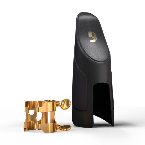 D'Addario H-Ligature & Cap, Tenor/Baritone Saxophone (Graftonite/Metalite Mouthpieces), Gold
