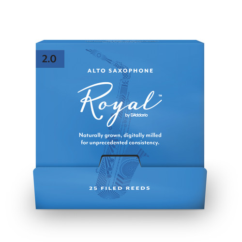 Royal by D'Addario Alto Sax Reeds, #2.0, 25-Count Single Reeds