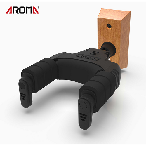 Aroma Locking Guitar Wall Hanger Wood screw-in Mount [AH-89W]