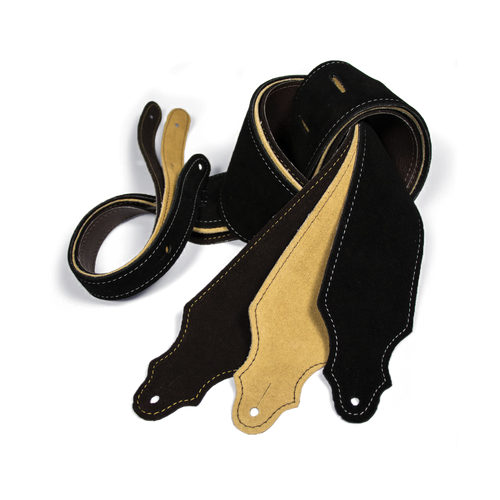 Franklin 2.5" Black Purist Suede Strap with Buck Backing