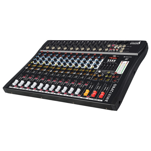 Italian Stage 12-Channel Stereo Audio Mixer with DSP MultiFX [IS2MIX12PRO]