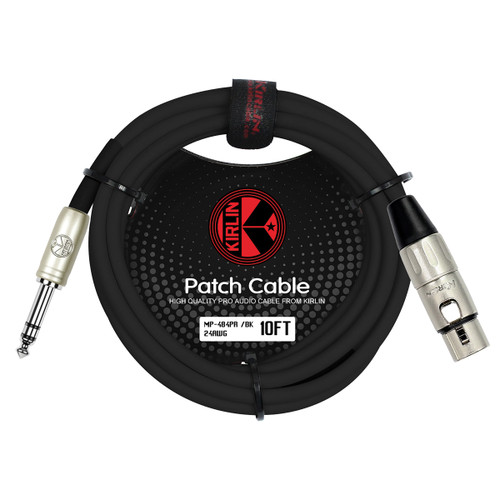 Kirlin Female XLR - 6.5 Stereo Jack Cable - 10FT [KMP484PR-10]