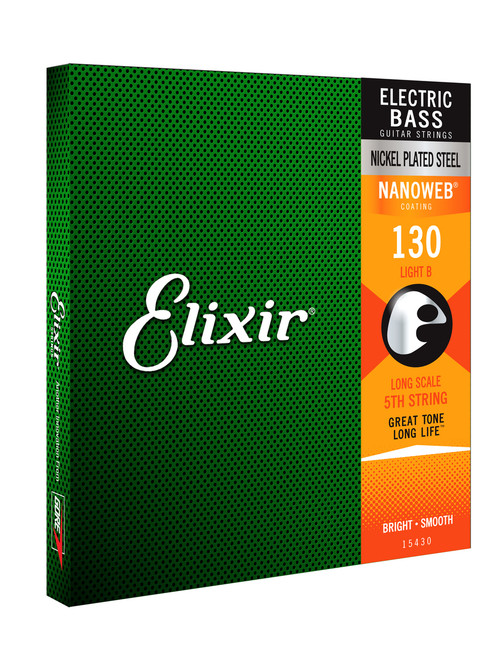 Elixir 15430 Nanoweb Single Bass Light B .130