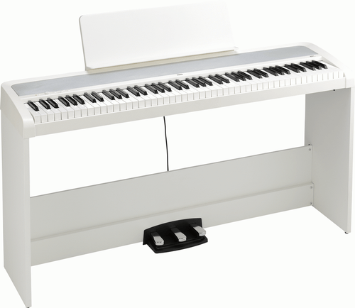 Korg B2 Plus 88 Note Weighted Digital Piano With Stand Pack White