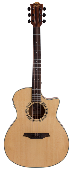 BROMO GUITARS BAA2CE Grand Auditorium Cutaway Electric/Acoustic Guitar