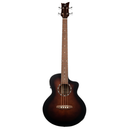 ORTEGA Deep Series 7 Medium Scale Acoustic Bass 4 String - Spruce / Mahogany Bourbon Fade