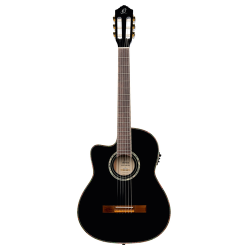 ORTEGA Family Series Pro 4/4 Classical Guitar 6 String Lefty - Solid Spruce / Mahogany Black + Bag