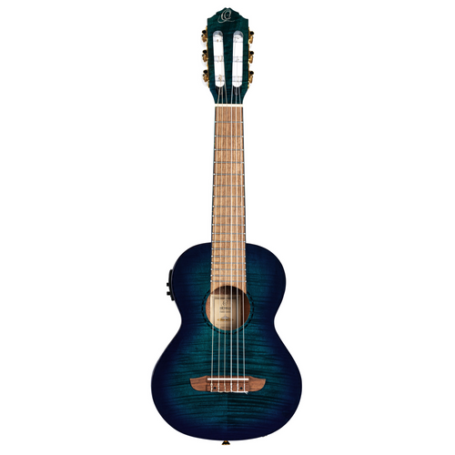 ORTEGA Mini Travel Series 1/8 Guitar 6-String - Faded Blue + Gig Bag