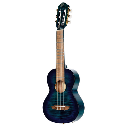 ORTEGA Mini Travel Series 1/8 Guitar 6-String - Faded Blue + Gig Bag