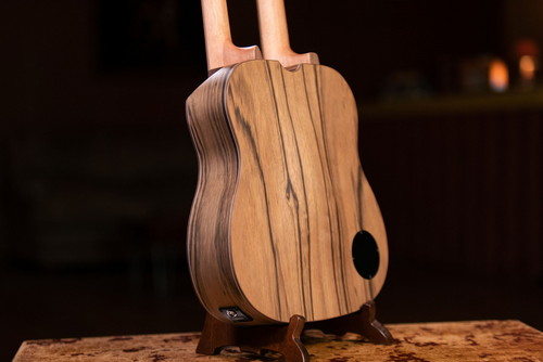 ORTEGA Custom Built Series Double-Neck UkeBass / Tenor Ukulele - Paldao Natural + Bag