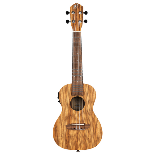 ORTEGA Timber Series Concert Preamp Ukulele 4 String - Zebrawood Natural + Bag