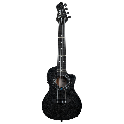 ORTEGA Horizon Series Concert Ukulele 4 String - Black Sparkle + Bag