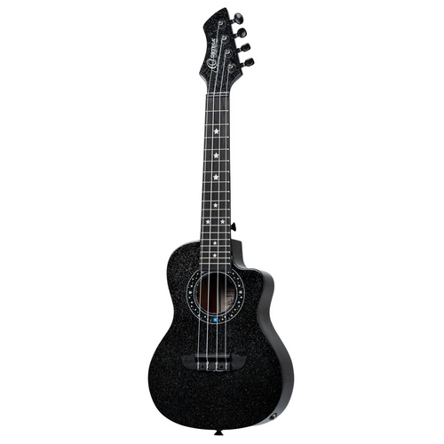 ORTEGA Horizon Series Concert Ukulele 4 String - Black Sparkle + Bag