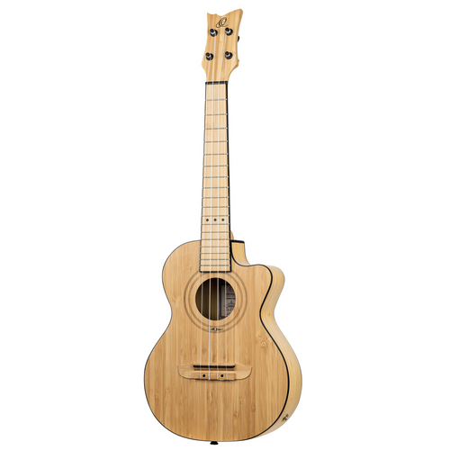 ORTEGA Bamboo Series Tenor Ukulele 4 String - Solid Bamboo Natural + Bag