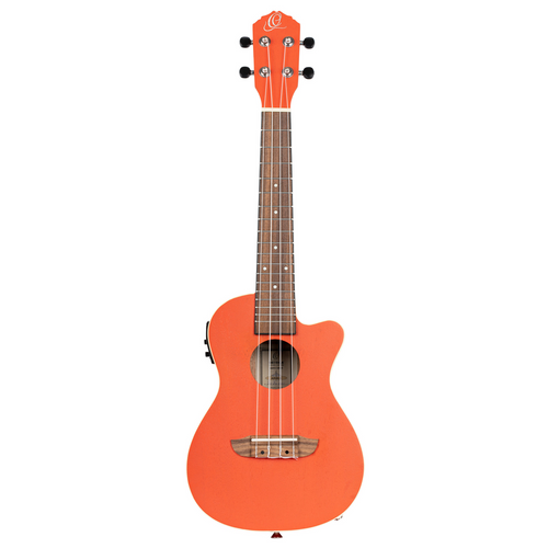 ORTEGA Earth Series Concert Preamp Ukulele 4 String - Hokkaido Pumpkin Orange